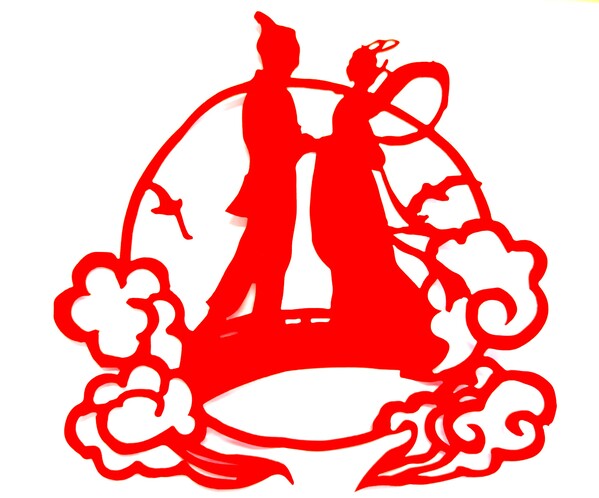 雄安永乐国际F66智汇城项目七夕剪纸活动--《祥云伴仙缘》（作者：四公司 田松林）.jpg.jpg